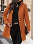 Damen Unifarben Regelmäßig Weit Jacke