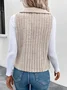 Damen Unifarben Vlies Weit Tanktop