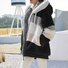 Damen Farbblock Regelmäßig Weit Jacke
