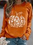 Lässig Rundhals Halloween Sweatshirt