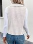 Damen Unifarben Vlies Weit Tanktop