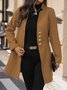 Damen Unifarben Regelmäßig Weit Jacke