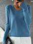 Damen Garn/Wollgarn Unifarben Langarm Bequem Lässig Pullover