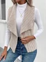 Damen Unifarben Vlies Weit Tanktop