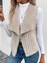 Damen Unifarben Vlies Weit Tanktop