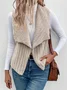 Damen Unifarben Vlies Weit Tanktop