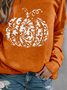 Lässig Rundhals Halloween Sweatshirt