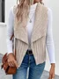 Damen Unifarben Vlies Weit Tanktop