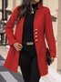 Damen Unifarben Regelmäßig Weit Jacke