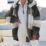 Damen Farbblock Regelmäßig Weit Jacke