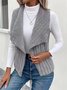 Damen Unifarben Vlies Weit Tanktop