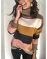 Damen Garn/Wollgarn Gestreift Langarm Bequem Lässig Pullover