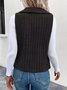 Damen Unifarben Vlies Weit Tanktop