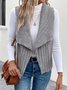 Damen Unifarben Vlies Weit Tanktop