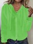 Damen Garn/Wollgarn Unifarben Langarm Bequem Lässig Schnalle Strickjacke