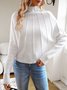 Damen Garn/Wollgarn Unifarben Langarm Bequem Lässig Pullover