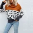 Damen Garn/Wollgarn Gestreift Langarm Bequem Lässig Pullover