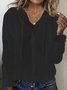 Damen Garn/Wollgarn Unifarben Langarm Bequem Lässig Schnalle Strickjacke