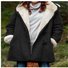 Damen Unifarben Vlies Weit Jacke