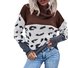 Damen Garn/Wollgarn Gestreift Langarm Bequem Lässig Pullover