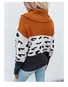 Damen Garn/Wollgarn Gestreift Langarm Bequem Lässig Pullover