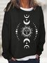 Retro Rundhals Sonne Sweatshirt