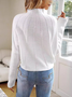 Damen Garn/Wollgarn Unifarben Langarm Bequem Lässig Pullover