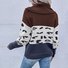 Damen Garn/Wollgarn Gestreift Langarm Bequem Lässig Pullover