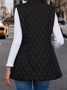 Damen Unifarben Vlies Weit Tanktop