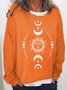 Retro Rundhals Sonne Sweatshirt