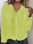 Damen Garn/Wollgarn Unifarben Langarm Bequem Lässig Schnalle Strickjacke