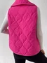 Damen Unifarben Vlies Weit Tanktop