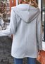 Damen Unifarben verdicken Weit Jacke