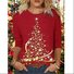 Lässig Weihnachten Rollkragen Langarm T-Shirt