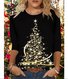 Lässig Weihnachten Rollkragen Langarm T-Shirt