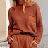 Damen Garn/Wollgarn Unifarben Langarm Bequem Lässig Pullover