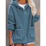 Damen Unifarben Regelmäßig Weit Jacke