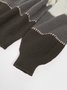 Damen Garn/Wollgarn Farbblock Langarm Bequem Lässig Pullover