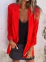 Damen Unifarben Regelmäßig Weit Blazer