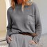 Damen Garn/Wollgarn Unifarben Langarm Bequem Lässig Pullover