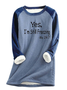 Lässig Rundhals Textbriefe Sweatshirt