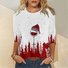 Lässig Weihnachten Rundhals Langarm T-Shirt