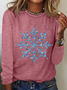 Lässig Textbriefe Rundhals Langarm T-Shirt