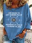 Lässig Rundhals Textbriefe Sweatshirt