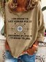 Lässig Rundhals Textbriefe Sweatshirt