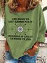 Lässig Rundhals Textbriefe Sweatshirt