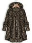 Damen Unifarben Kapuzenjacke mit Reißverschluss Schwer Weit Teddy Jacke