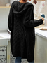 Damen Unifarben Langarm Bequem Lässig Strickjacke