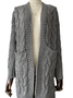 Damen Unifarben Langarm Bequem Lässig Strickjacke