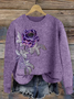 Damen Gestrickt Ahornblatt Langarm Bequem Lässig Pullover